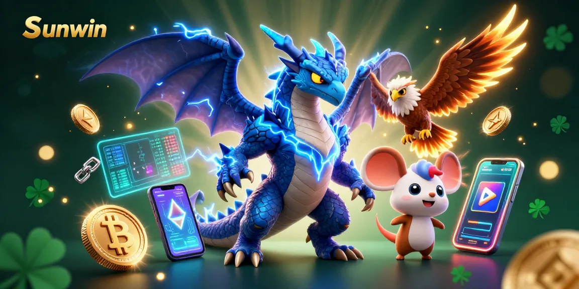 Engage with Sunwin's thrilling gaming experience featuring exciting characters and vibrant casino elements.