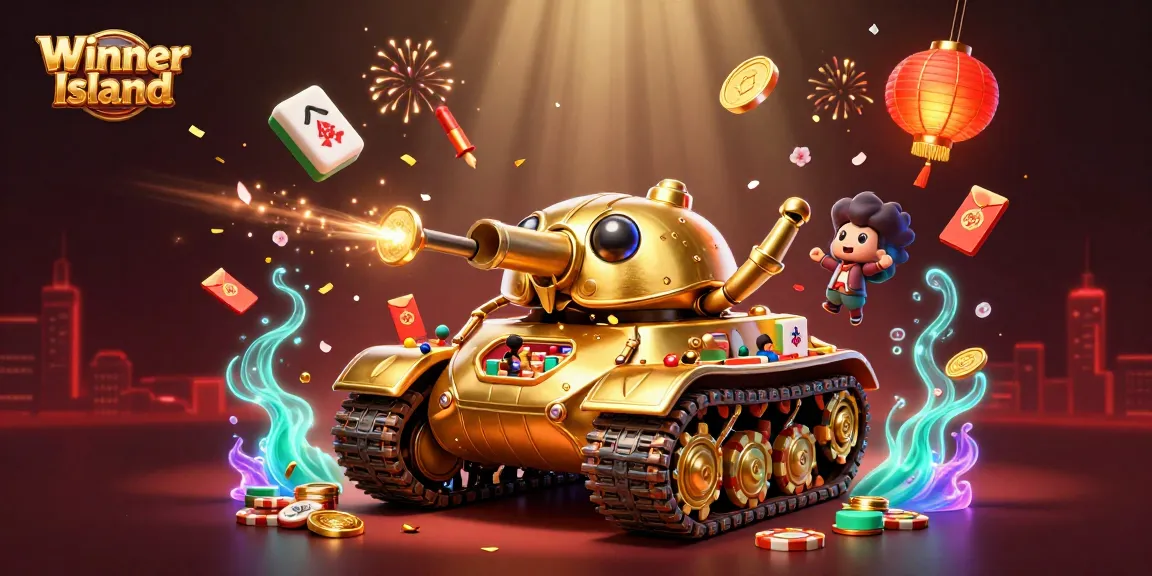 Experience the excitement of winning at Winner Island Casino with a vibrant 3D gaming scene.